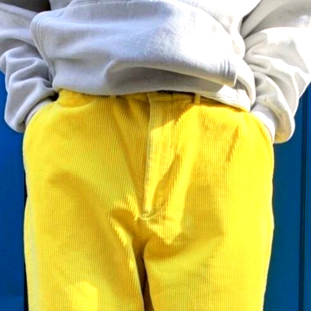Polo Ralph Lauren Yellow Corduroy Pants Women XS/S /Boys XL. Back To School